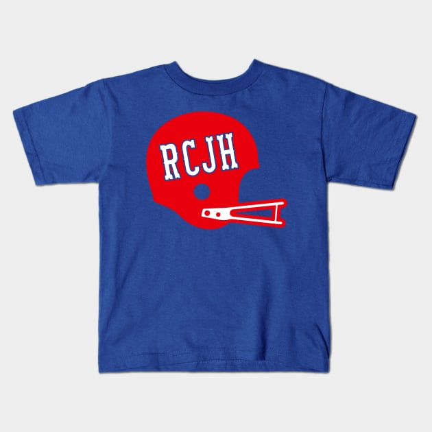 Kansas RCJH Football Helmet Kids T-Shirt by Fountain City Designs KC